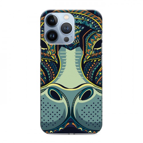 Дизайнерский силиконовый чехол для Iphone 13 Pro Животные ацтеков