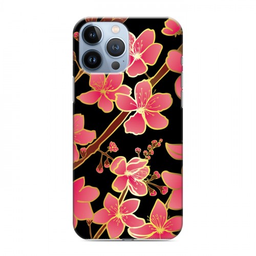 Дизайнерский силиконовый чехол для Iphone 13 Pro Max Люксовые цветы