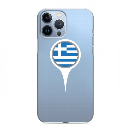 Полупрозрачный дизайнерский силиконовый чехол для Iphone 13 Pro Max флаг греции