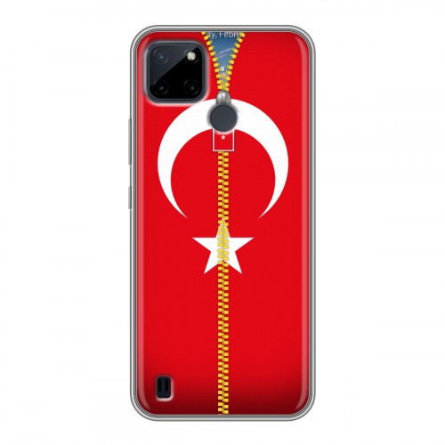 Дизайнерский силиконовый чехол для Realme C21Y Флаг Турции