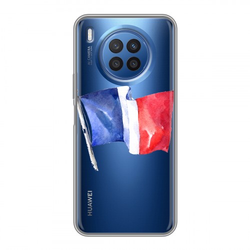 Полупрозрачный дизайнерский силиконовый чехол для Huawei Nova 8i Флаг Франции