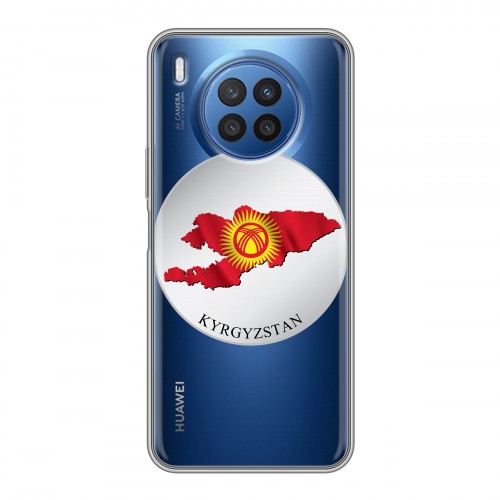 Полупрозрачный дизайнерский пластиковый чехол для Huawei Nova 8i флаг Киргизии