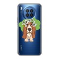 Полупрозрачный дизайнерский пластиковый чехол для Huawei Nova 8i Прозрачные собаки