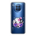 Полупрозрачный дизайнерский силиконовый чехол для Huawei Nova 8i Прозрачные щенки
