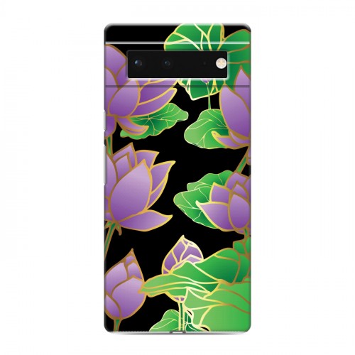 Дизайнерский силиконовый с усиленными углами чехол для Google Pixel 6 Люксовые цветы