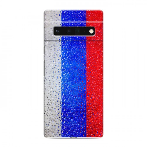Дизайнерский силиконовый с усиленными углами чехол для Google Pixel 6 Pro Российский флаг