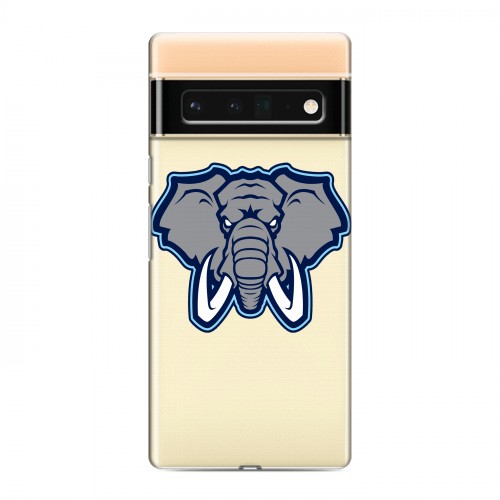 Полупрозрачный дизайнерский силиконовый чехол для Google Pixel 6 Pro Прозрачные слоны