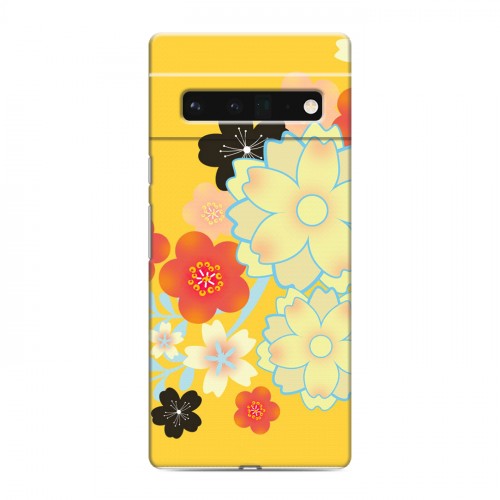 Дизайнерский силиконовый чехол для Google Pixel 6 Pro Цветы кимоно