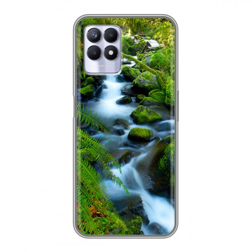 Дизайнерский силиконовый чехол для Realme 8i Водопады