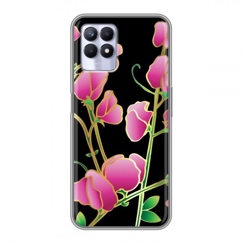 Дизайнерский силиконовый чехол для Realme 8i Люксовые цветы