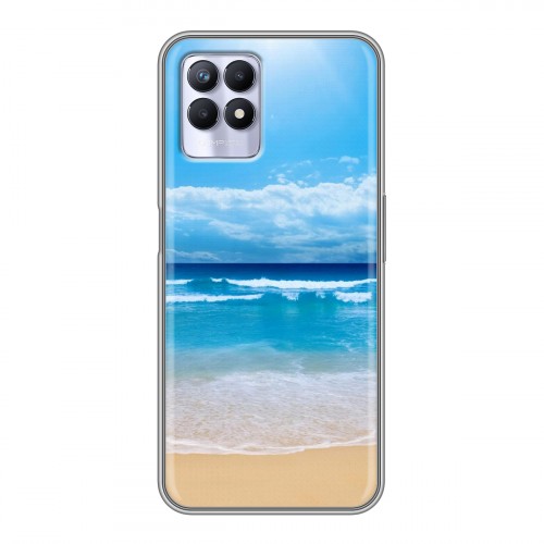 Дизайнерский силиконовый с усиленными углами чехол для Realme 8i пляж
