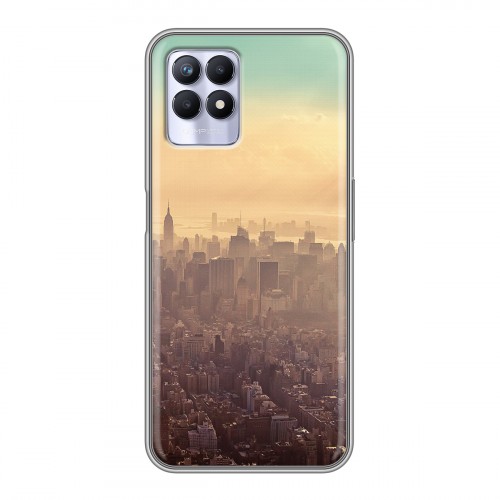Дизайнерский силиконовый с усиленными углами чехол для Realme 8i Нью-Йорк