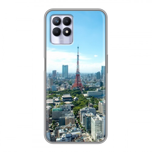 Дизайнерский силиконовый чехол для Realme 8i Токио