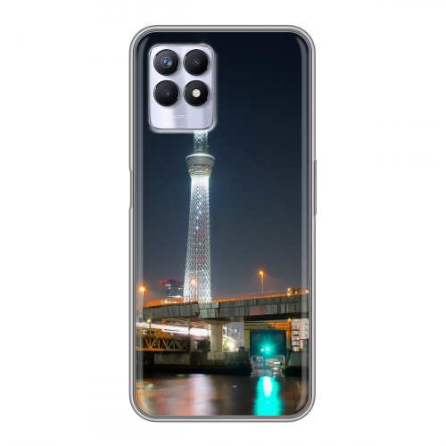 Дизайнерский силиконовый чехол для Realme 8i Токио
