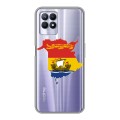 Полупрозрачный дизайнерский силиконовый с усиленными углами чехол для Realme 8i флаг Испании