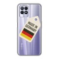 Полупрозрачный дизайнерский пластиковый чехол для Realme 8i Флаг Германии
