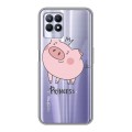 Полупрозрачный дизайнерский пластиковый чехол для Realme 8i Прозрачные свинки