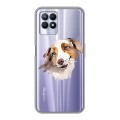 Полупрозрачный дизайнерский силиконовый с усиленными углами чехол для Realme 8i Прозрачные собаки