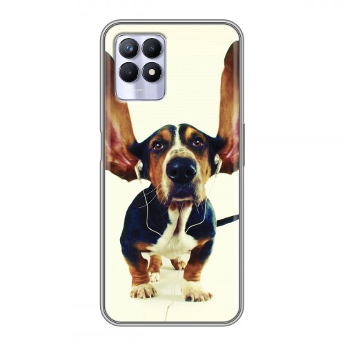 Дизайнерский силиконовый с усиленными углами чехол для Realme 8i Собаки