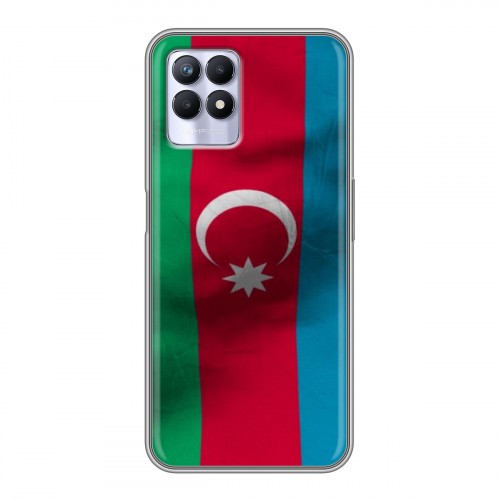 Дизайнерский пластиковый чехол для Realme 8i Флаг Азербайджана