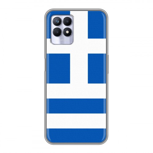 Дизайнерский силиконовый чехол для Realme 8i Флаг Греции