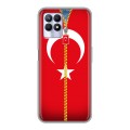 Дизайнерский силиконовый с усиленными углами чехол для Realme 8i Флаг Турции