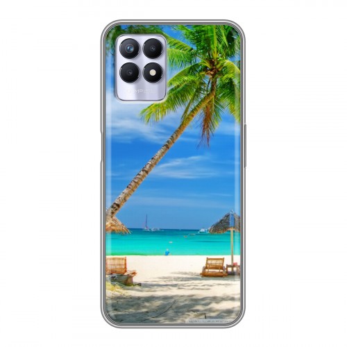 Дизайнерский силиконовый чехол для Realme 8i Пляж