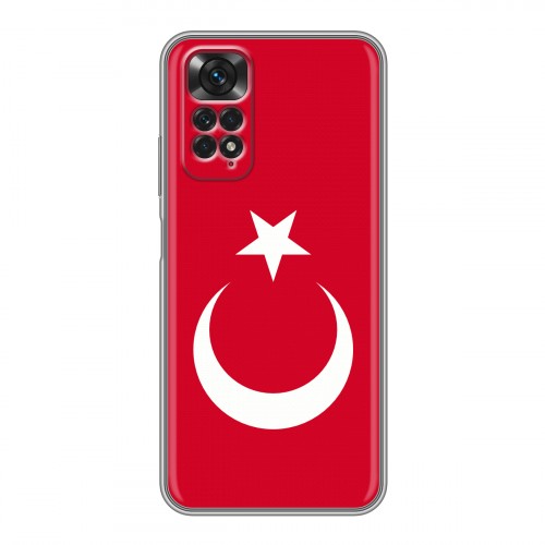 Дизайнерский силиконовый чехол для Xiaomi Redmi Note 11 Флаг Турции