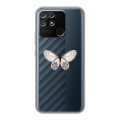 Полупрозрачный дизайнерский пластиковый чехол для Realme Narzo 50A прозрачные Бабочки 