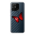 Полупрозрачный дизайнерский пластиковый чехол для Realme Narzo 50A Флаг Турции