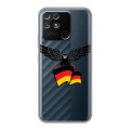 Полупрозрачный дизайнерский пластиковый чехол для Realme Narzo 50A Флаг Германии
