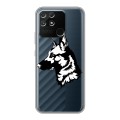 Полупрозрачный дизайнерский пластиковый чехол для Realme Narzo 50A Прозрачные собаки