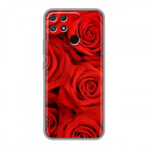Дизайнерский силиконовый чехол для Realme Narzo 50A Розы