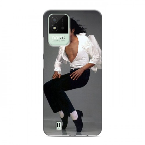 Дизайнерский силиконовый с усиленными углами чехол для Realme Narzo 50i Майкл Джексон