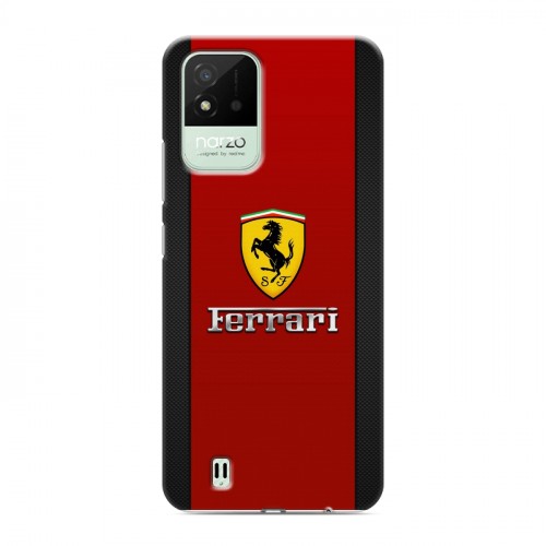 Дизайнерский силиконовый с усиленными углами чехол для Realme Narzo 50i Ferrari