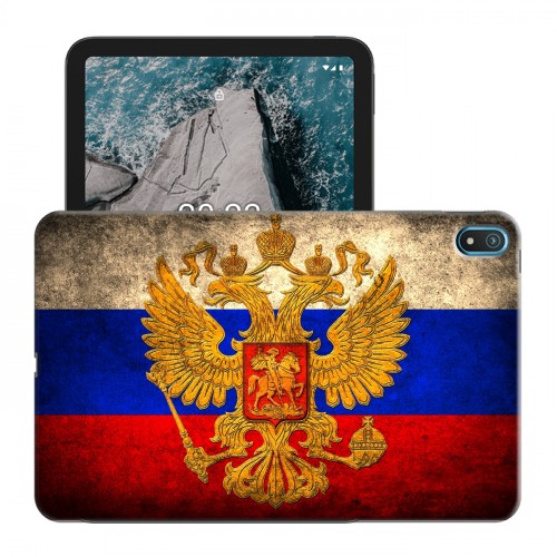 Дизайнерский силиконовый чехол для Nokia T20 Российский флаг