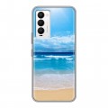 Дизайнерский силиконовый с усиленными углами чехол для Tecno Camon 18 пляж