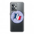 Полупрозрачный дизайнерский силиконовый с усиленными углами чехол для Realme GT2 Pro Флаг Франции