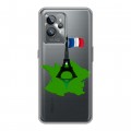 Полупрозрачный дизайнерский силиконовый с усиленными углами чехол для Realme GT2 Pro Флаг Франции