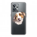 Полупрозрачный дизайнерский силиконовый с усиленными углами чехол для Realme GT2 Pro Прозрачные собаки