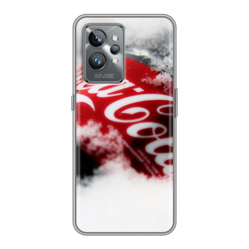 Дизайнерский силиконовый с усиленными углами чехол для Realme GT2 Pro Coca-cola