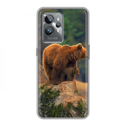 Дизайнерский силиконовый с усиленными углами чехол для Realme GT2 Pro Медведи