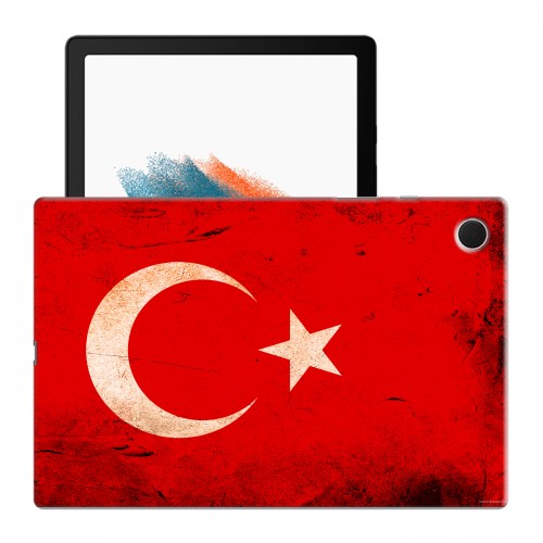Дизайнерский силиконовый чехол для Samsung Galaxy Tab A8 10.5 (2021) флаг турции