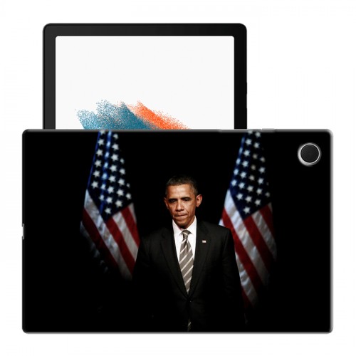 Дизайнерский силиконовый чехол для Samsung Galaxy Tab A8 10.5 (2021) Барак Обама