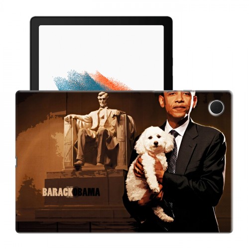 Дизайнерский силиконовый чехол для Samsung Galaxy Tab A8 10.5 (2021) Барак Обама