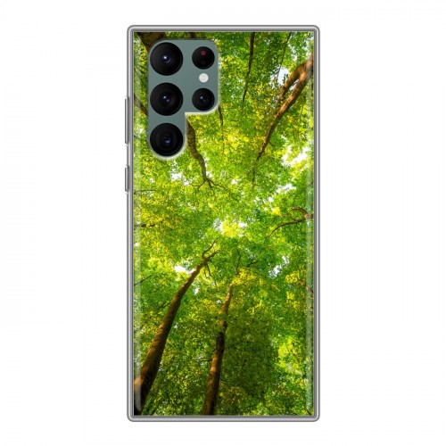 Дизайнерский пластиковый чехол для Samsung Galaxy S22 Ultra лес