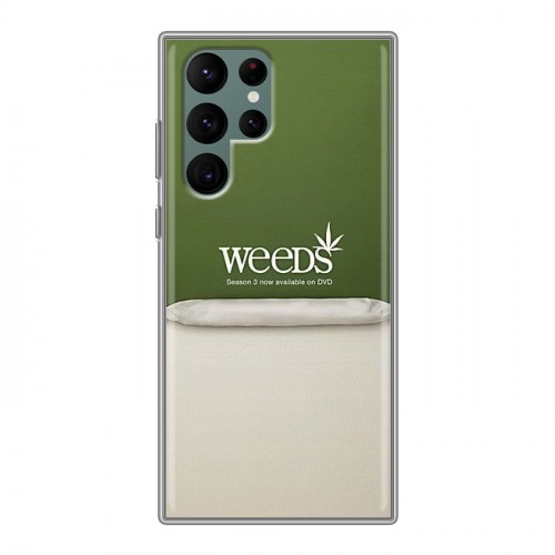 Дизайнерский пластиковый чехол для Samsung Galaxy S22 Ultra Weeds