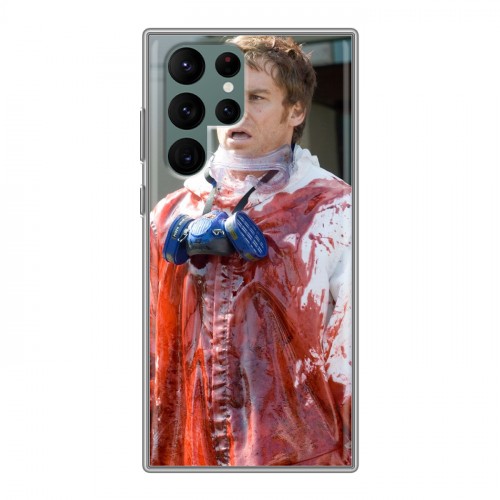Дизайнерский пластиковый чехол для Samsung Galaxy S22 Ultra Декстер