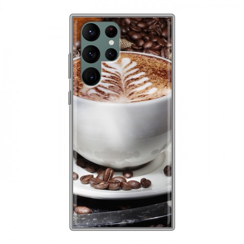 Дизайнерский пластиковый чехол для Samsung Galaxy S22 Ultra Кофе напиток
