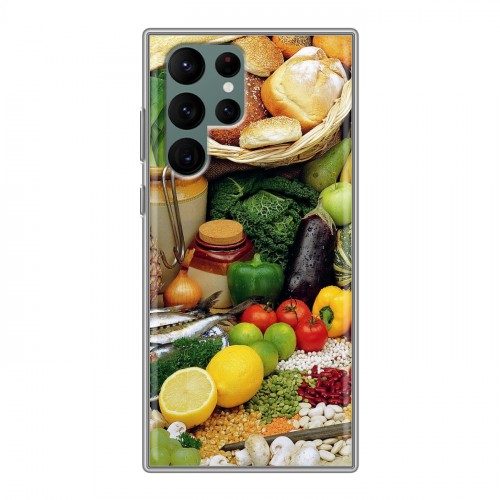Дизайнерский пластиковый чехол для Samsung Galaxy S22 Ultra Овощи